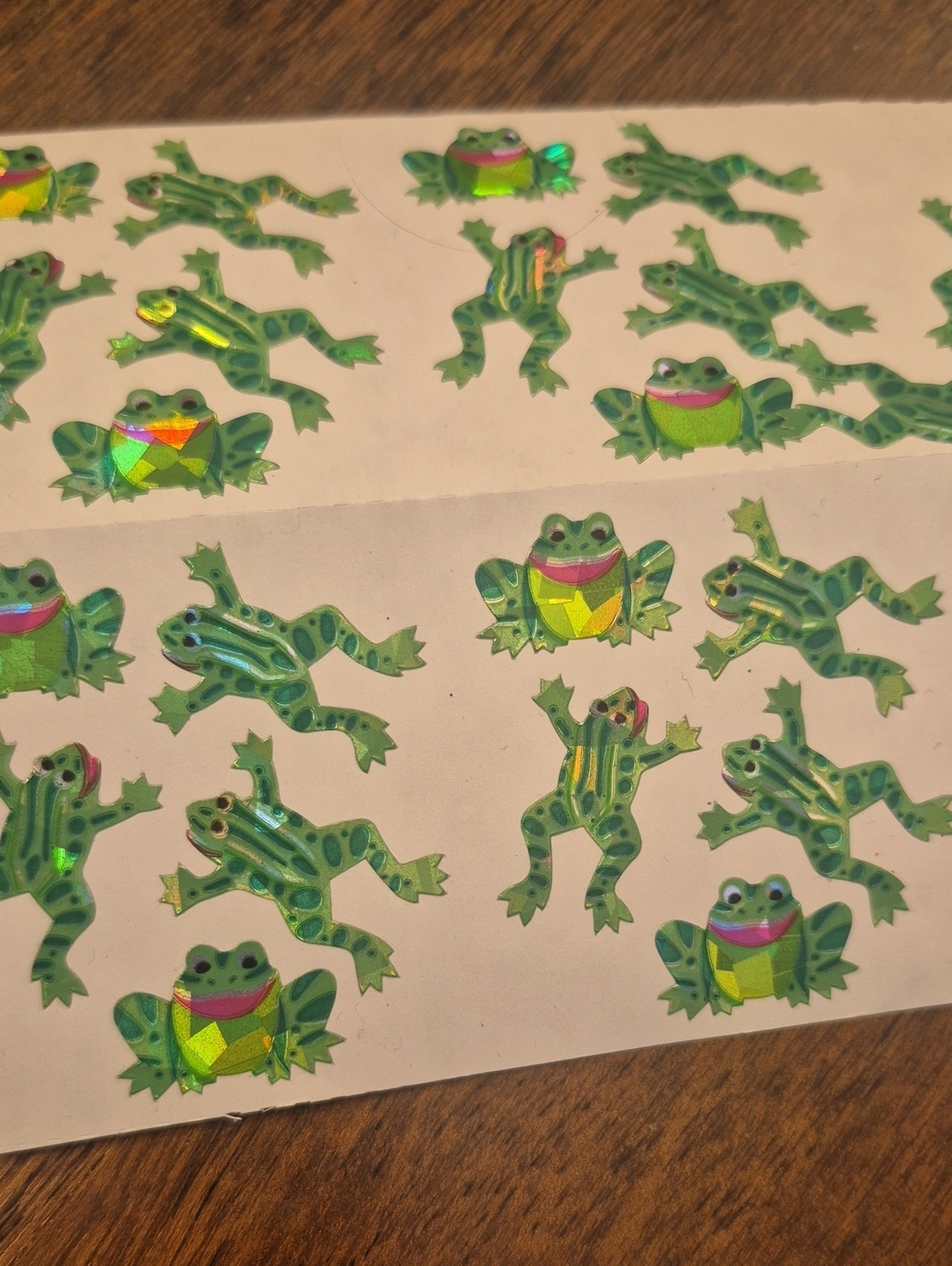 Unbranded Green Frog Holographic Reptile Sticker Sheet